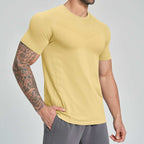 Mens Sports Running 90%nylon 10%spandex Tshirt DD-EDX1119 print logo 8