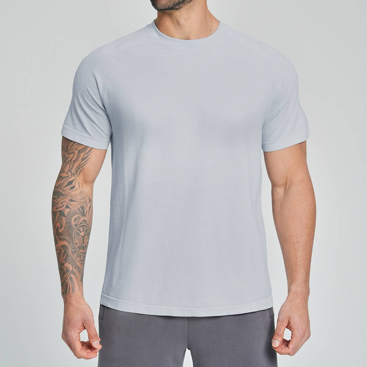 Mens Workout Training 66%nylon 34%polyester Tshirt DD-EDX1172 print logo 3