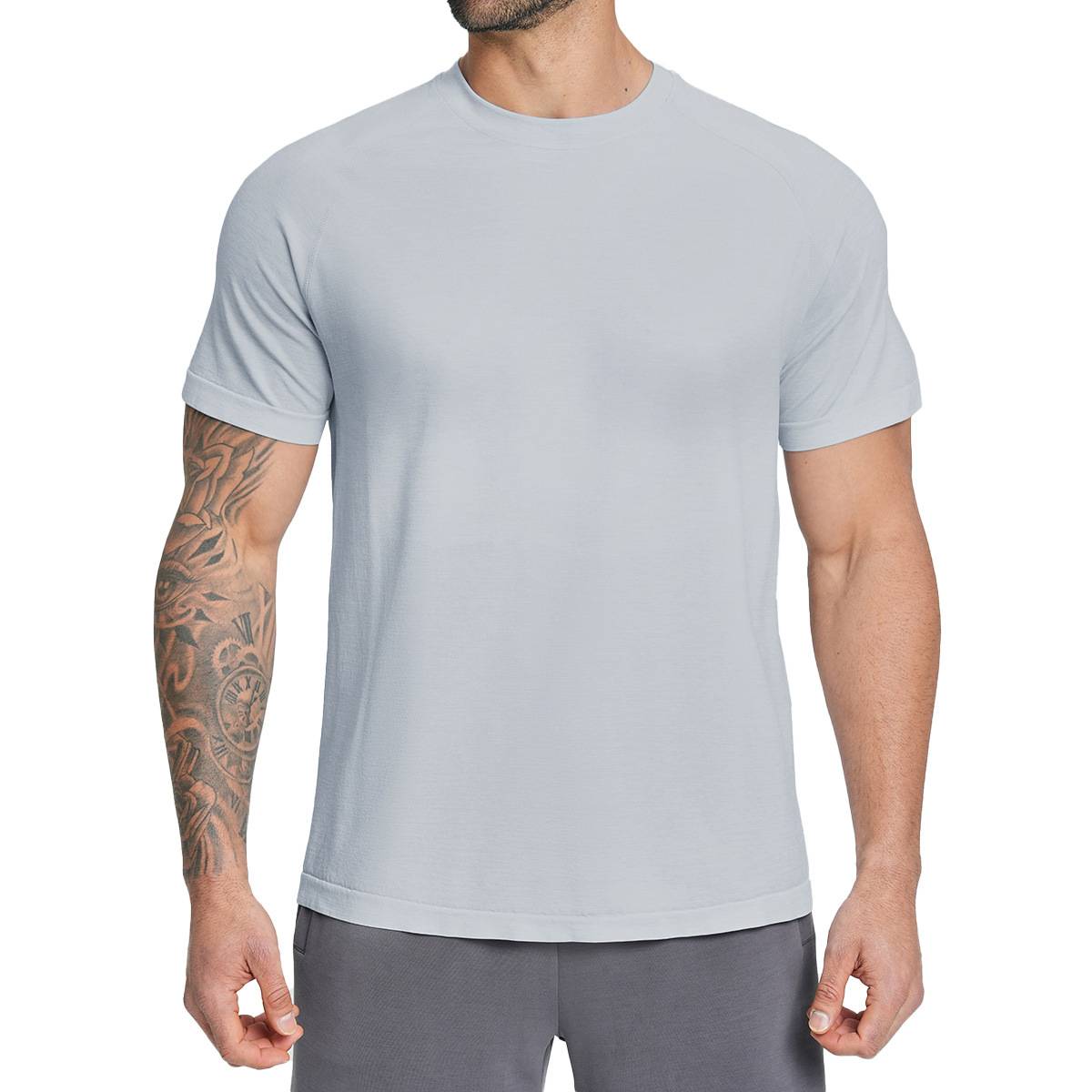 Mens Workout Training 66%nylon 34%polyester Tshirt DD-EDX1172 print logo 7