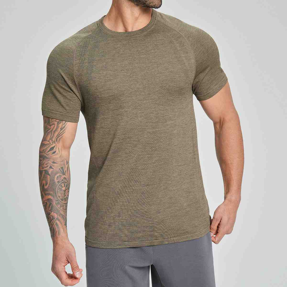 Mens Gym Sportswear 53%nylon 47%polyester Tshirt DD-EDX1196 print logo 10