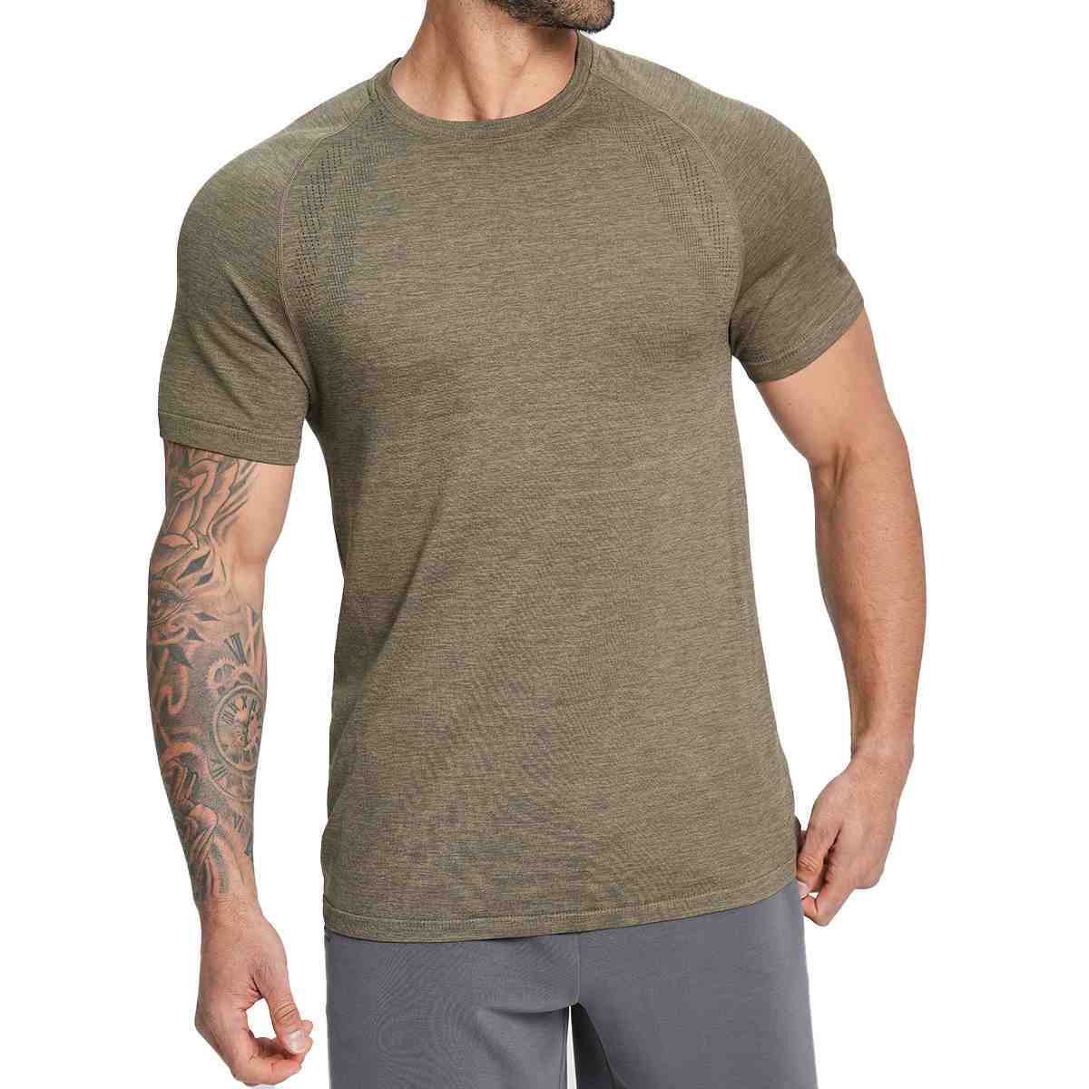 Mens Gym Sportswear 53%nylon 47%polyester Tshirt DD-EDX1196 print logo 13