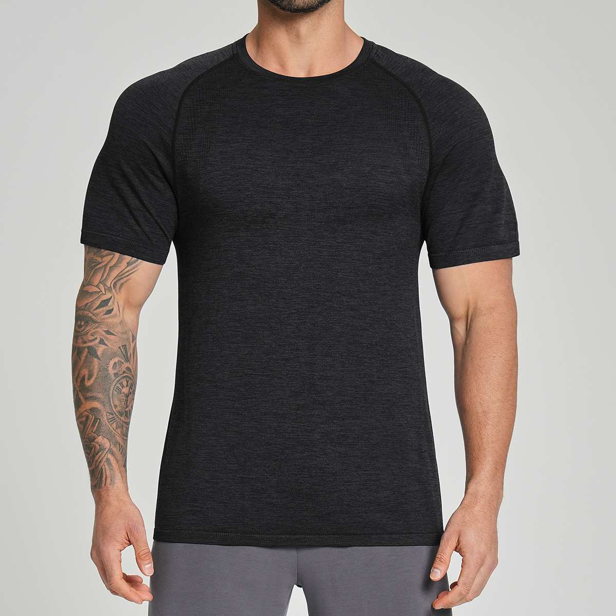 Mens Gym Sportswear 53%nylon 47%polyester Tshirt DD-EDX1196 print logo 14