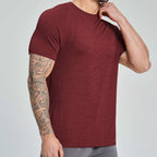 Mens Gym Sportswear 53%nylon 47%polyester Tshirt DD-EDX1196 print logo 2