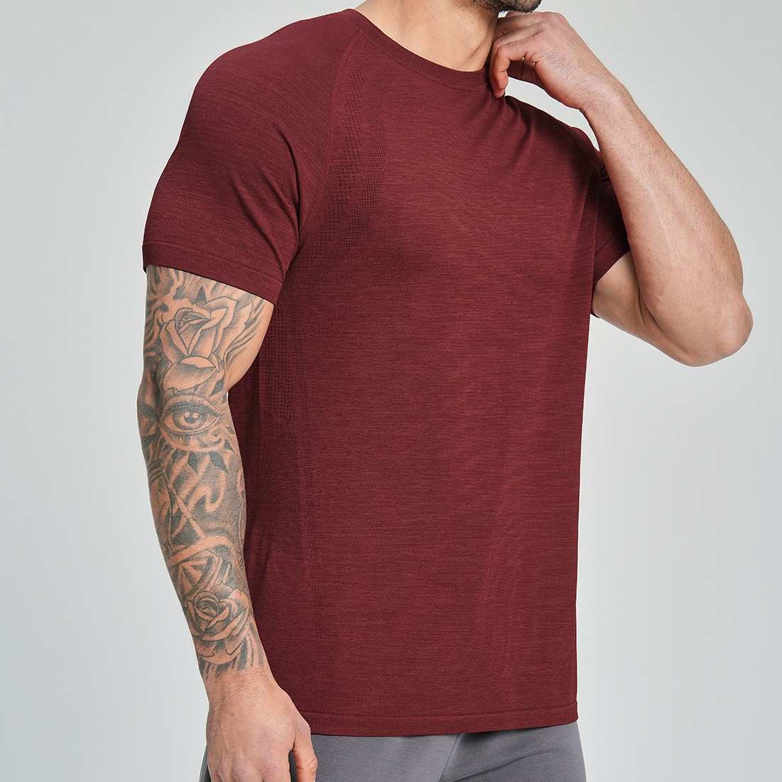 Mens Gym Sportswear 53%nylon 47%polyester Tshirt DD-EDX1196 print logo 2