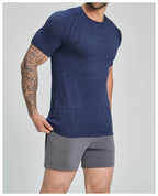 Mens Gym Sportswear 53%nylon 47%polyester Tshirt DD-EDX1196 print logo 26