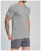 Mens Gym Sportswear 53%nylon 47%polyester Tshirt DD-EDX1196 print logo 43