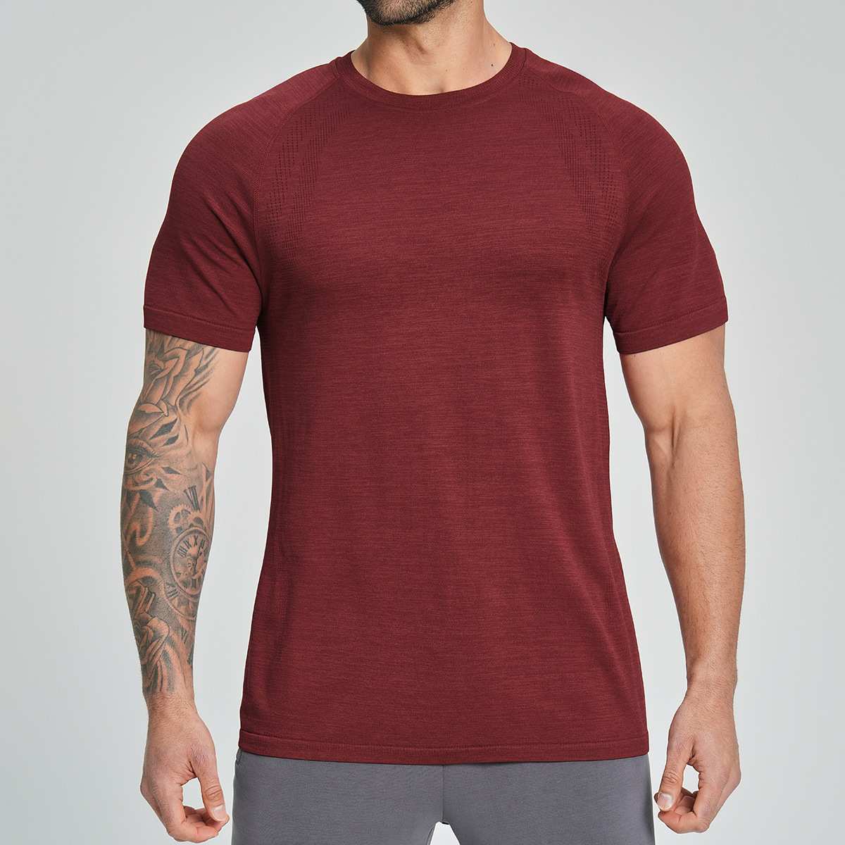 Mens Gym Sportswear 53%nylon 47%polyester Tshirt DD-EDX1196 print logo 5