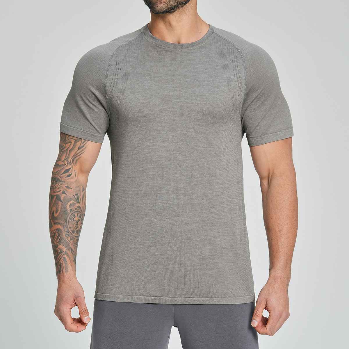 Mens Gym Sportswear 53%nylon 47%polyester Tshirt DD-EDX1196 print logo 9