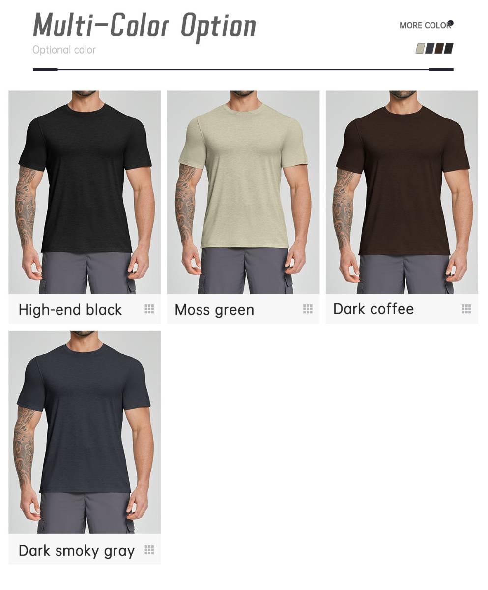 Mens Gym Fitness 64.5%Lyocell 27.7%Cotton Wool 7.8%spandex Tshirt DD-EDX3539 print logo 15