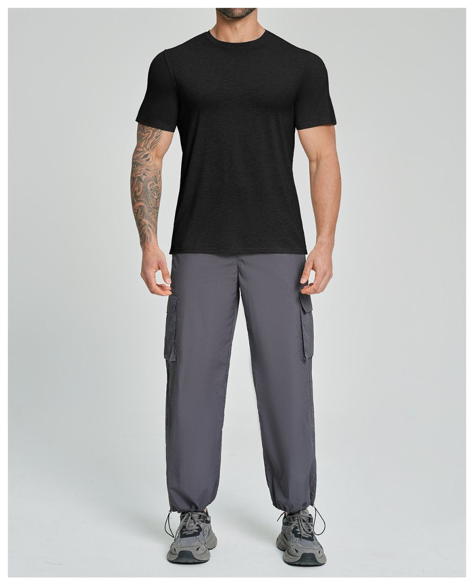 Mens Gym Fitness 64.5%Lyocell 27.7%Cotton Wool 7.8%spandex Tshirt DD-EDX3539 print logo 16