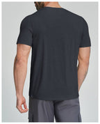 Mens Gym Fitness 64.5%Lyocell 27.7%Cotton Wool 7.8%spandex Tshirt DD-EDX3539 print logo 29