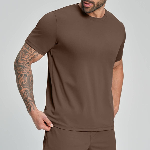 Mens Causal Sportswear 78%nylon 22%spandex Tshirt DD-EDX5086 print logo 1