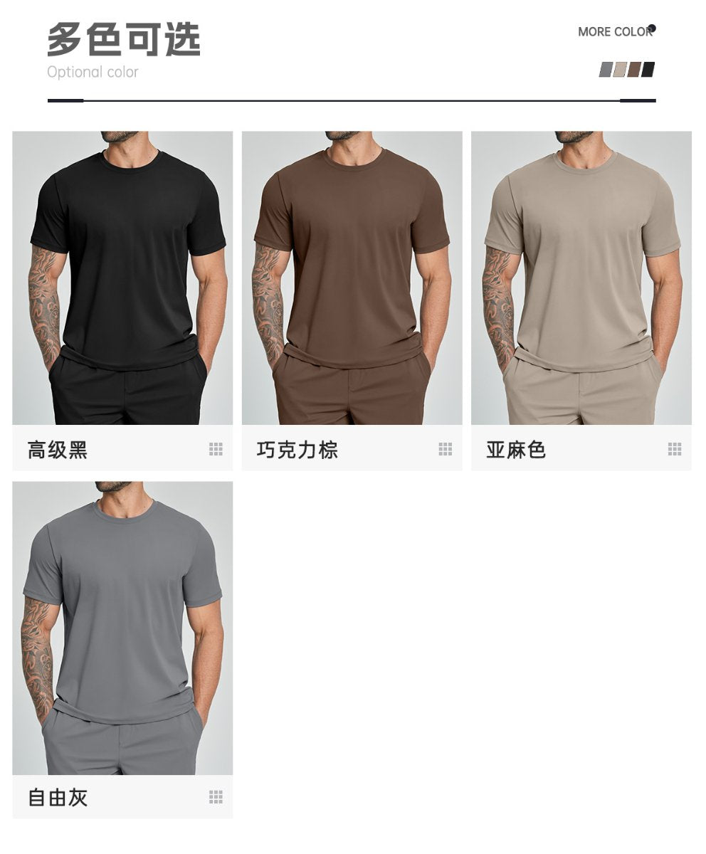 Mens Causal Sportswear 78%nylon 22%spandex Tshirt DD-EDX5086 print logo 15