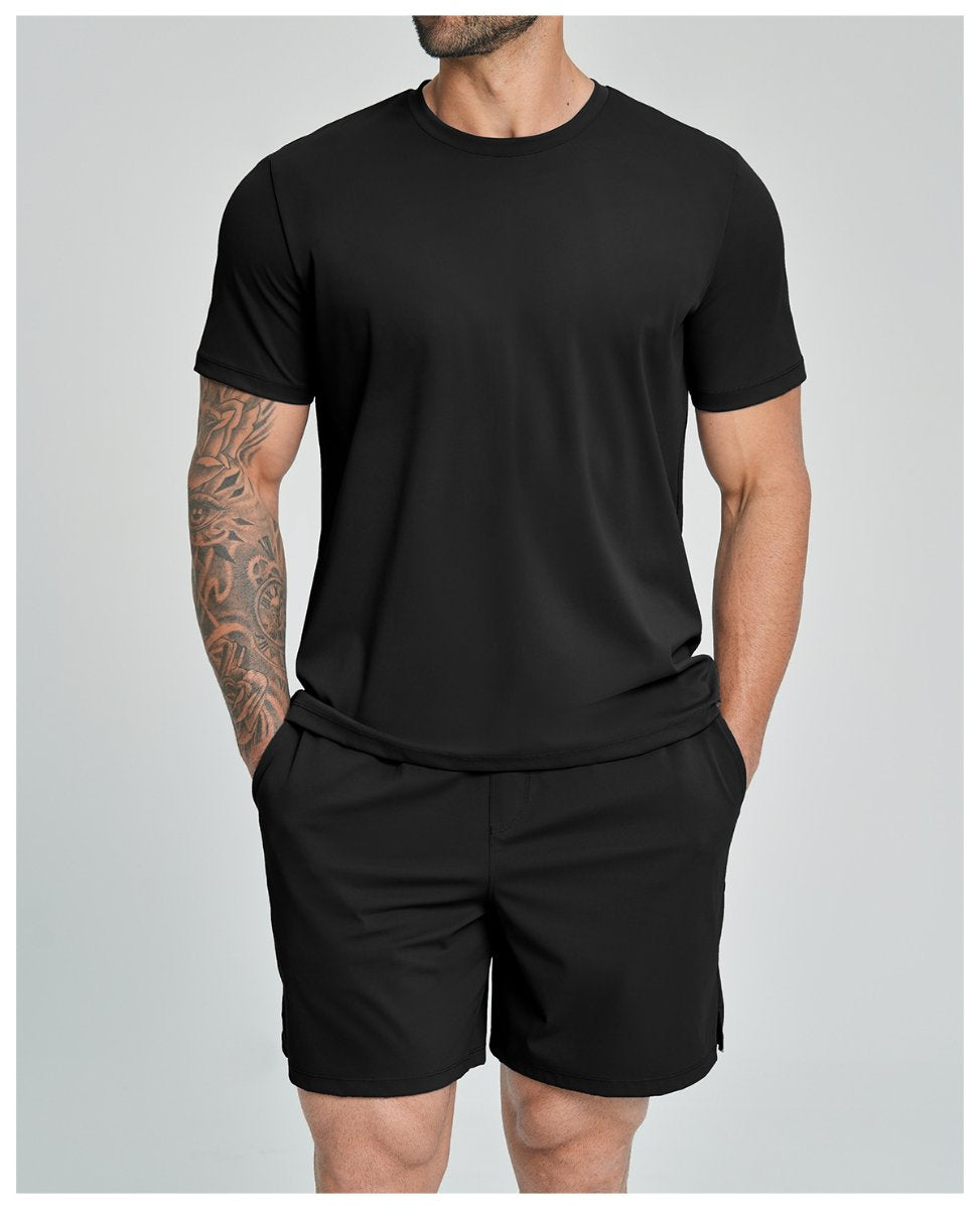 Mens Causal Sportswear 78%nylon 22%spandex Tshirt DD-EDX5086 print logo 17