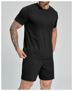 Mens Causal Sportswear 78%nylon 22%spandex Tshirt DD-EDX5086 print logo 18