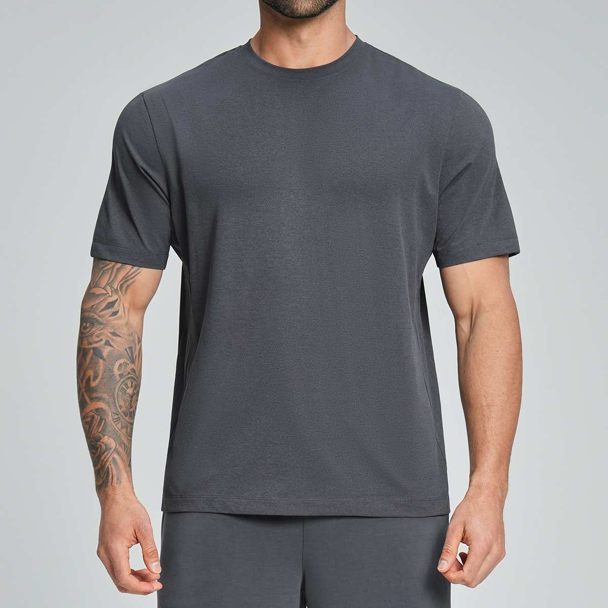 Mens Sports Workout 100%polyester Tshirt DD-EDX5091 print logo 12