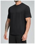 Mens Sports Workout 100%polyester Tshirt DD-EDX5091 print logo 18
