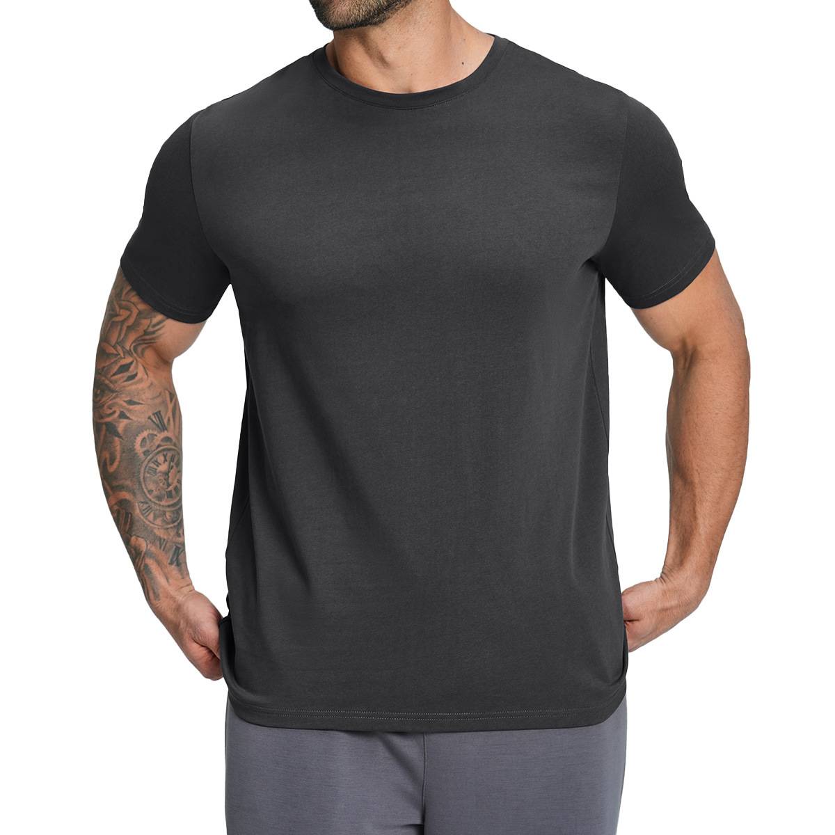 Mens Casual Activewear 100%Organic Cotton Tshirt DD-EDX5094 print logo 11