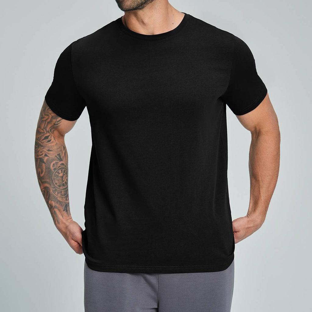 Mens Casual Activewear 100%Organic Cotton Tshirt DD-EDX5094 print logo 1