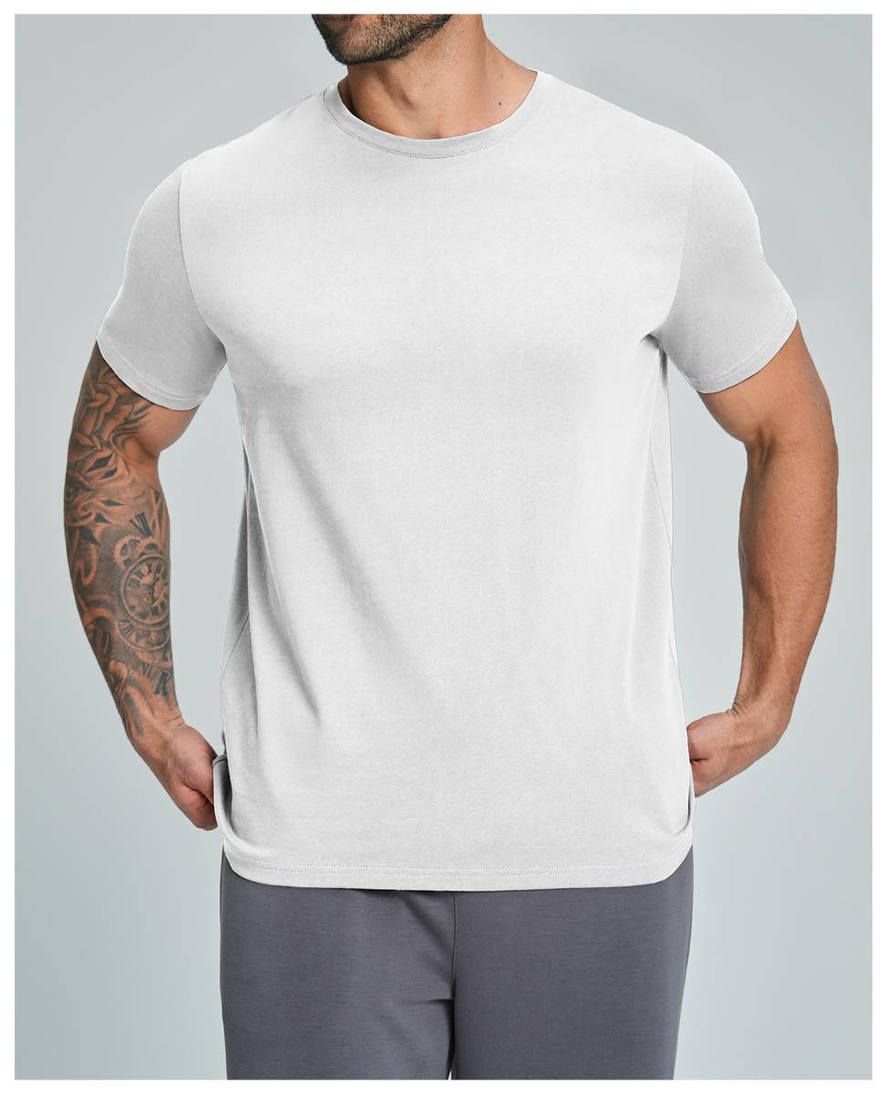 Mens Casual Activewear 100%Organic Cotton Tshirt DD-EDX5094 print logo 19
