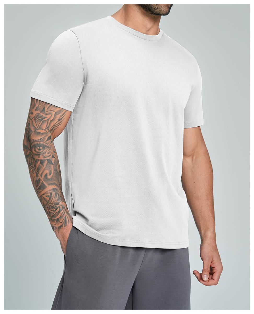 Mens Casual Activewear 100%Organic Cotton Tshirt DD-EDX5094 print logo 21