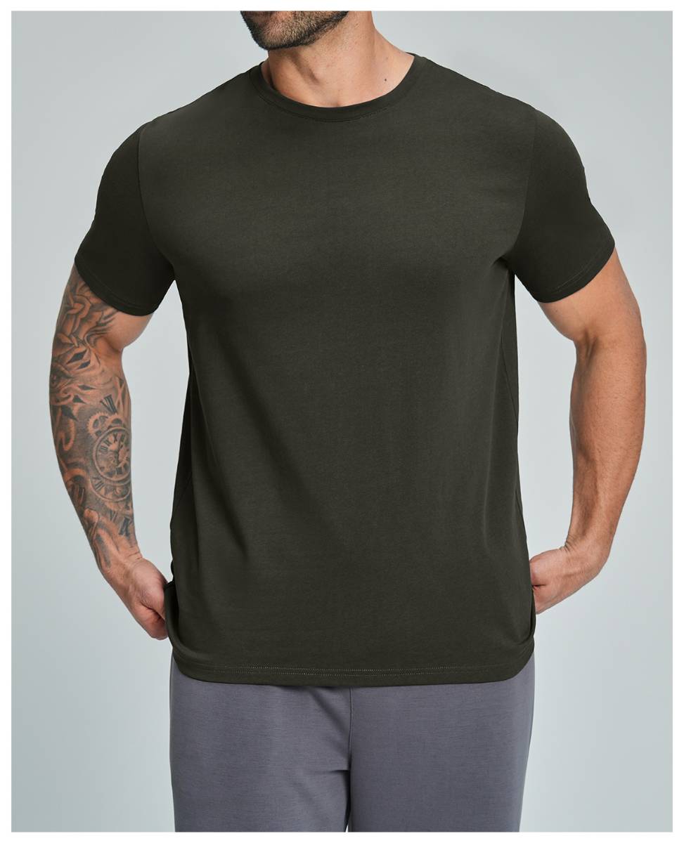 Mens Casual Activewear 100%Organic Cotton Tshirt DD-EDX5094 print logo 39
