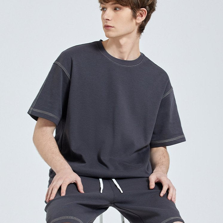 Mens Casual Oversized 75%Cotton  25% Polyester Tshirt DJ-21760 print logo 6