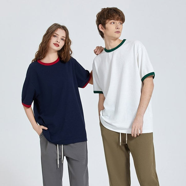 Mens Streetwear Oversized 53% cotton 45.9% polyester 1.1%spandex Tshirt DJ-21768 print logo 1