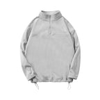 Mens Casual Fleece 100%Polyester Quarter Zip Sweatshirt DJ-52123 print logo 5