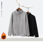Mens Casual Fleece 100%Polyester Quarter Zip Sweatshirt DJ-52123 print logo 1