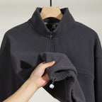 Mens Casual Fleece 100%Polyester Quarter Zip Sweatshirt DJ-52123 print logo 10