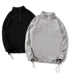 Mens Casual Fleece 100%Polyester Quarter Zip Sweatshirt DJ-52123 print logo 30
