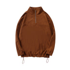 Mens Casual Fleece 100%Polyester Quarter Zip Sweatshirt DJ-52123 print logo 7