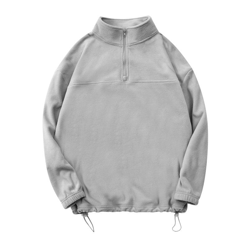 Mens Casual Fleece 100%Polyester Quarter Zip Sweatshirt DJ-52123 print logo 11