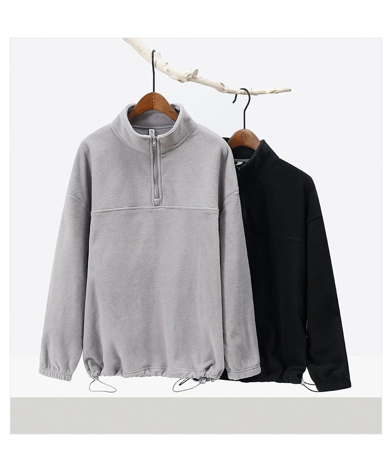 Mens Casual Fleece 100%Polyester Quarter Zip Sweatshirt DJ-52123 print logo 24