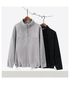 Mens Casual Fleece 100%Polyester Quarter Zip Sweatshirt DJ-52123 print logo 24