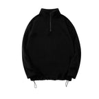 Mens Casual Fleece 100%Polyester Quarter Zip Sweatshirt DJ-52123 print logo 4