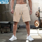 Mens Gym Training 80% Cotton 20% Polyester Shorts DK435 print logo 5