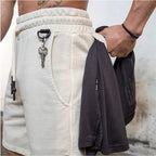 Mens Gym Training 80% Cotton 20% Polyester Shorts DK435 print logo 21