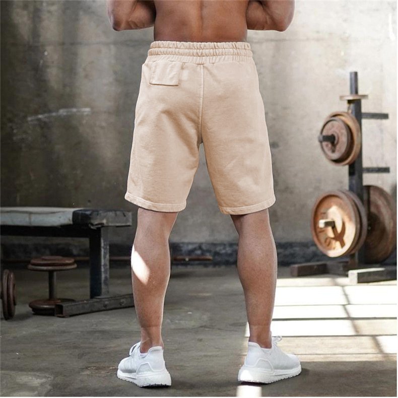 Mens Gym Training 80% Cotton 20% Polyester Shorts DK435 print logo 34