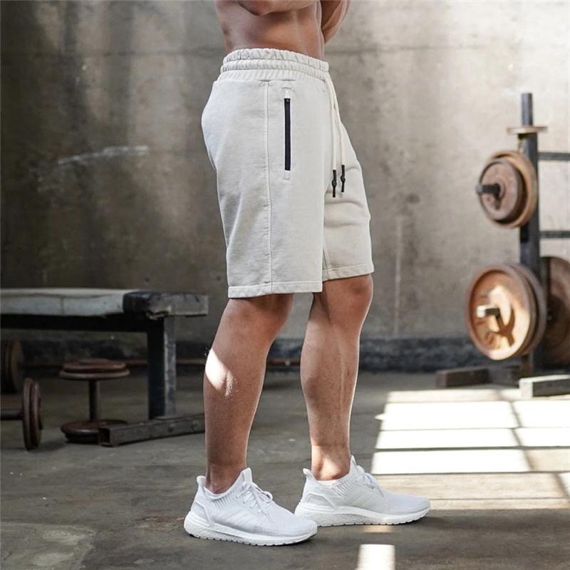 Mens Gym Training 80% Cotton 20% Polyester Shorts DK435 print logo 23