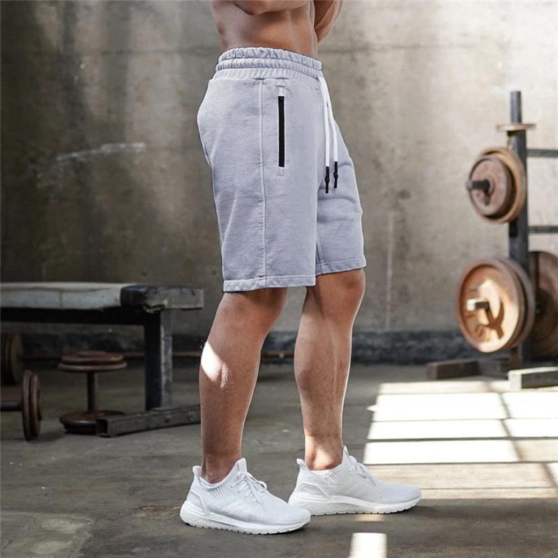 Mens Gym Training 80% Cotton 20% Polyester Shorts DK435 print logo 31
