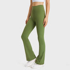 Womens Workout Fitness 220gsm 80%nylon 20%spandex Flared Leggings DL204 print logo 25