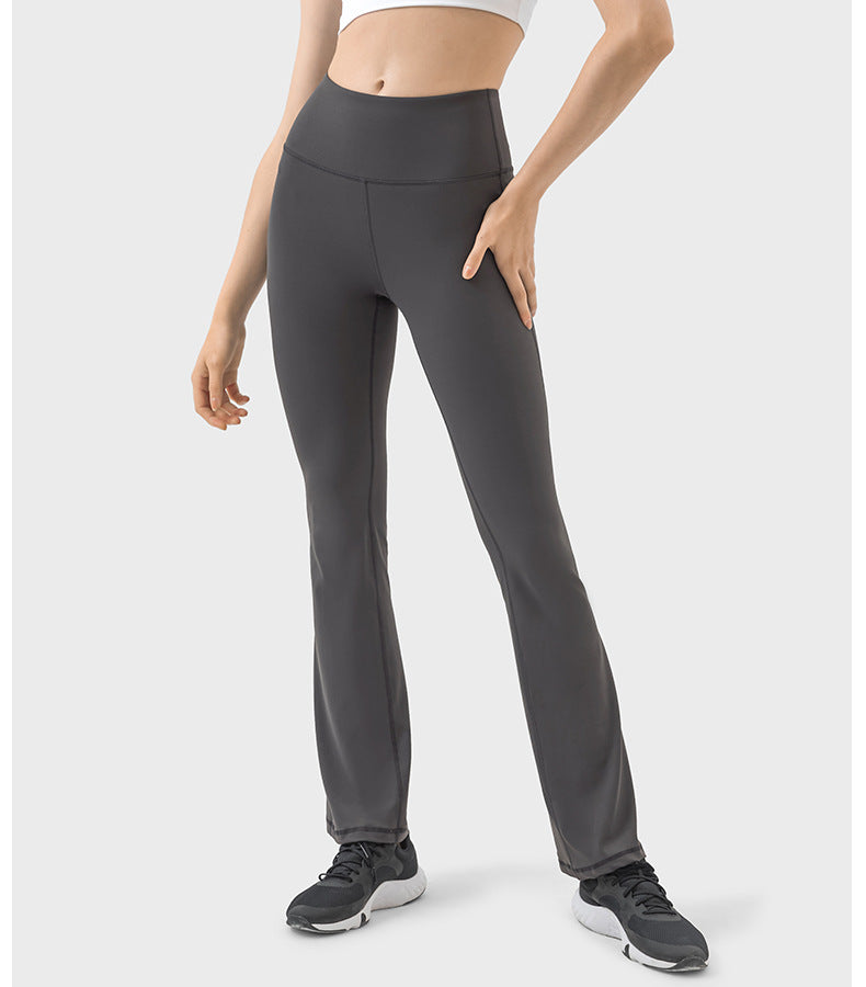Womens Workout Fitness 220gsm 80%nylon 20%spandex Flared Leggings DL204 print logo 33