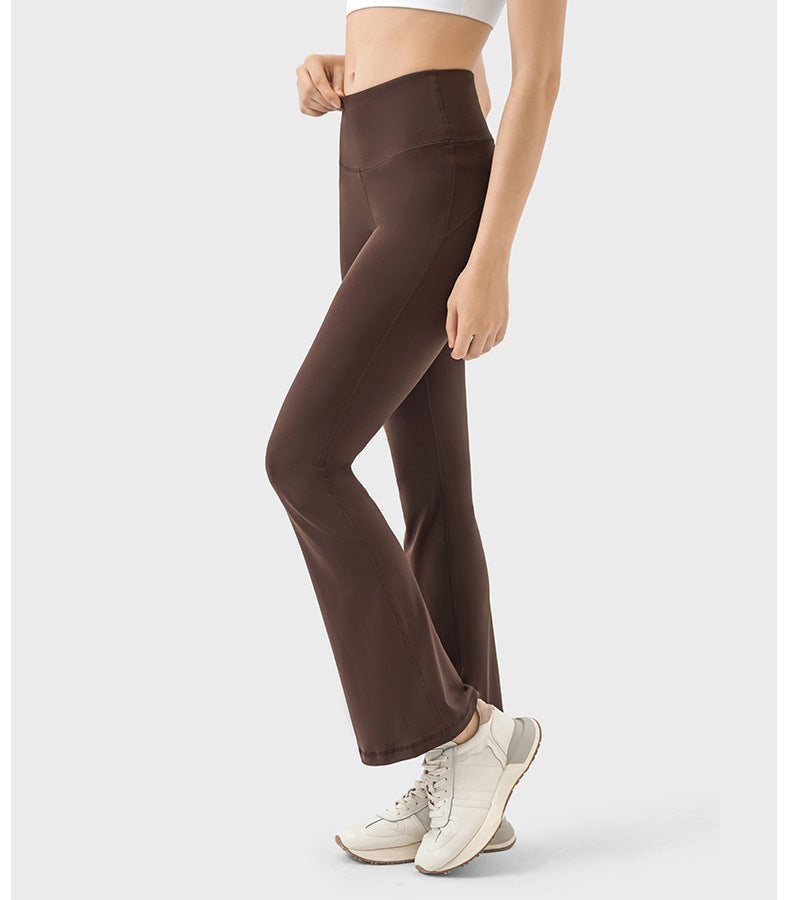 Womens Workout Fitness 220gsm 80%nylon 20%spandex Flared Leggings DL204 print logo 30