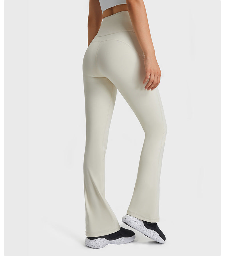 Womens Workout Fitness 220gsm 80%nylon 20%spandex Flared Leggings DL204 print logo 42