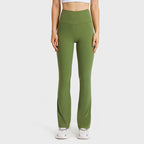 Womens Workout Fitness 220gsm 80%nylon 20%spandex Flared Leggings DL204 print logo 20