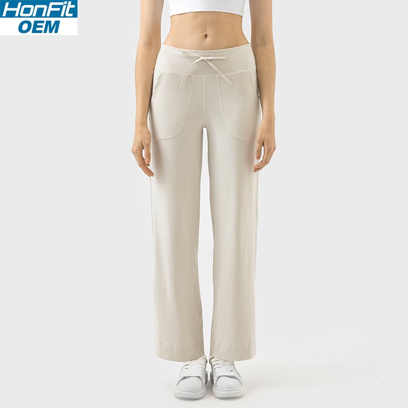 Womens Casual Activewear 80%nylon 20%spandex Trousers DL336 print logo 9