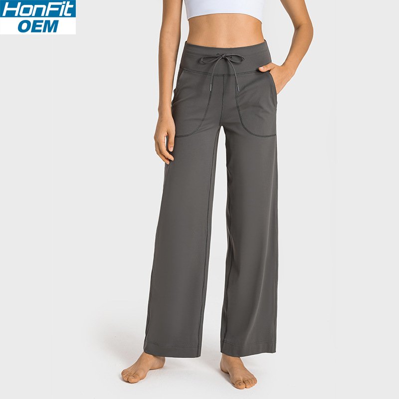 Womens Casual Activewear 80%nylon 20%spandex Trousers DL336 print logo 5