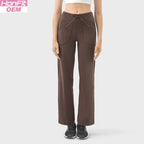Womens Casual Activewear 80%nylon 20%spandex Trousers DL336 print logo 13